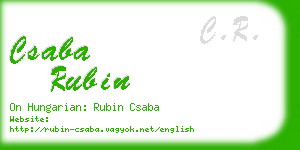 csaba rubin business card